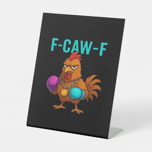 F-Caw-F Chicken Classic Minimal Clean Sockelschild (Vorderseite)