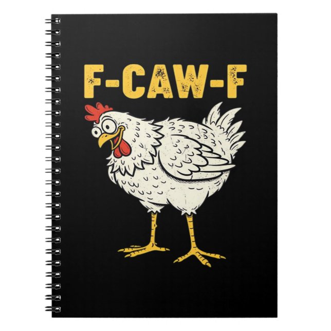 F-Caw-F Chicken Classic Retro Cool Notizblock (Vorderseite)