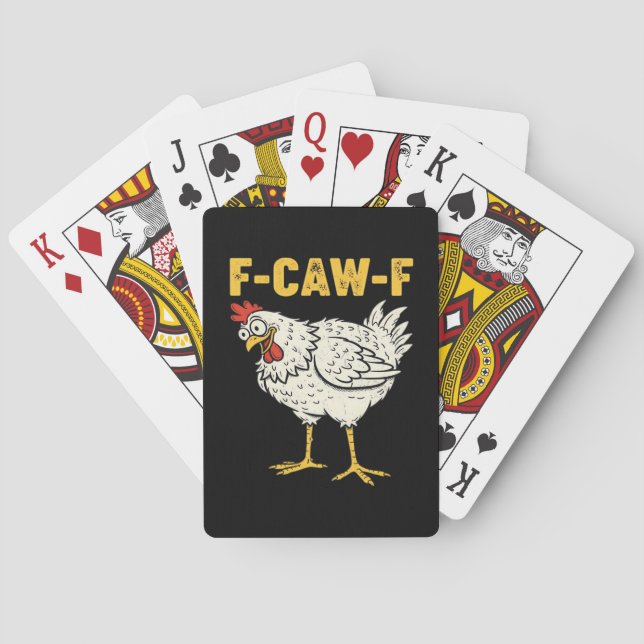 F-Caw-F Chicken Classic Retro Cool Spielkarten (Rückseite)