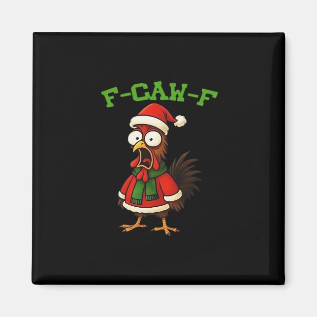 F-Caw-F Chicken Classic Retro Graphic Magnet (Vorne)