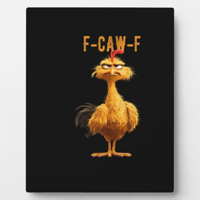 F-Caw-F Chicken Classic Retro-Stil Fotoplatte (Vorderseite)