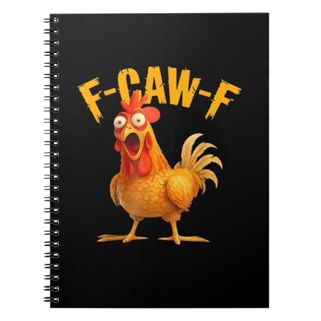 F-Caw-F Chicken Classic Retro-Stil Notizblock (Vorderseite)