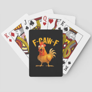 F-Caw-F Chicken Classic Retro-Stil Spielkarten