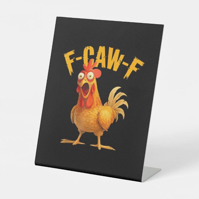 F-Caw-F Chicken Classic Retro Style Sockelschild (Vorderseite)