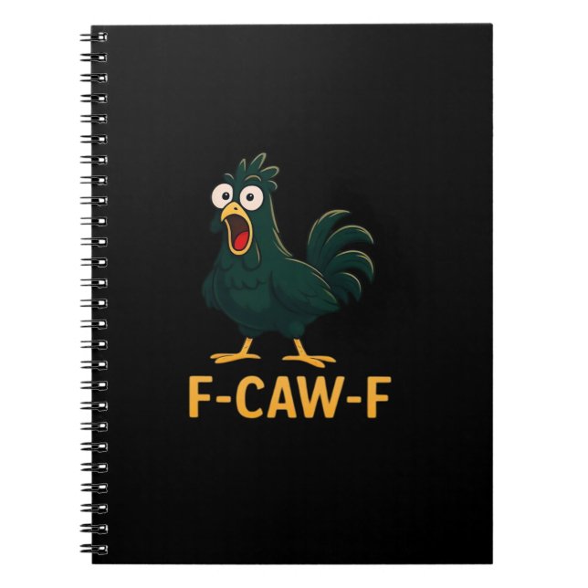 F-Caw-F Chicken Classic Vintage-Stil Notizblock (Vorderseite)