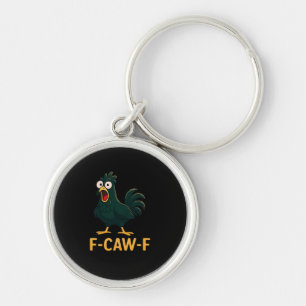 F-Caw-F Chicken Classic Vintage-Stil Schlüsselanhänger