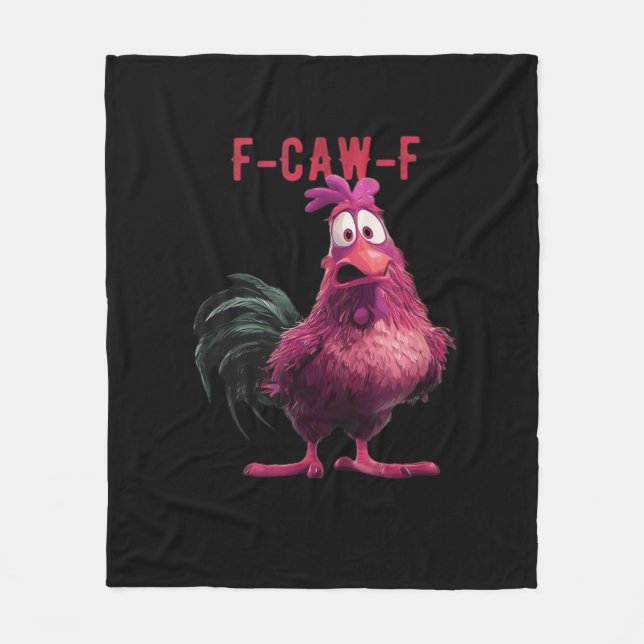 F-Caw-F-Chicken Essential Aesthetic Unique Fleecedecke (Vorderseite)