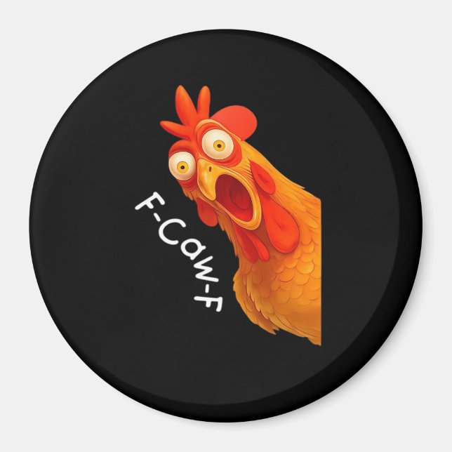 F-Caw-F Chicken Essential Classic Retro Magnet (Vorne)