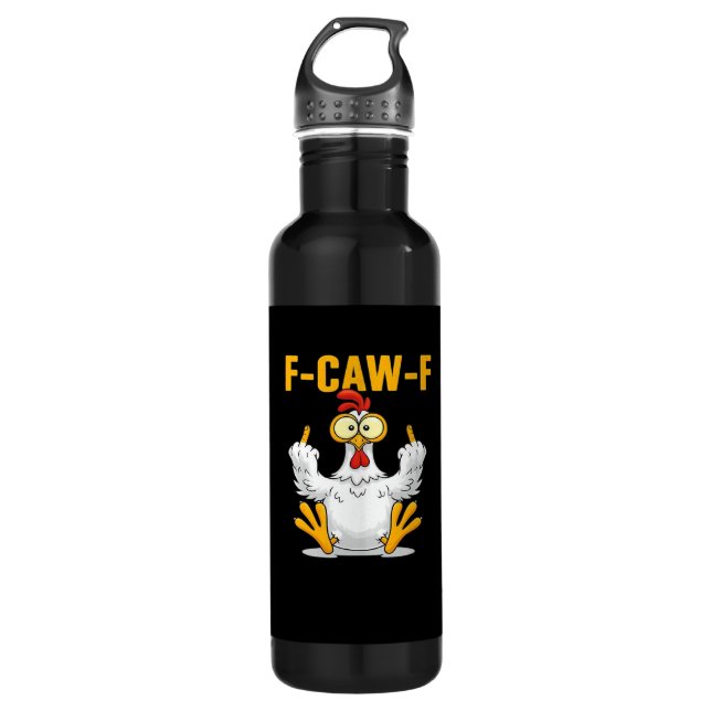 F-Caw-F-Chicken Essential Funny Trendy Edelstahlflasche (Vorderseite)