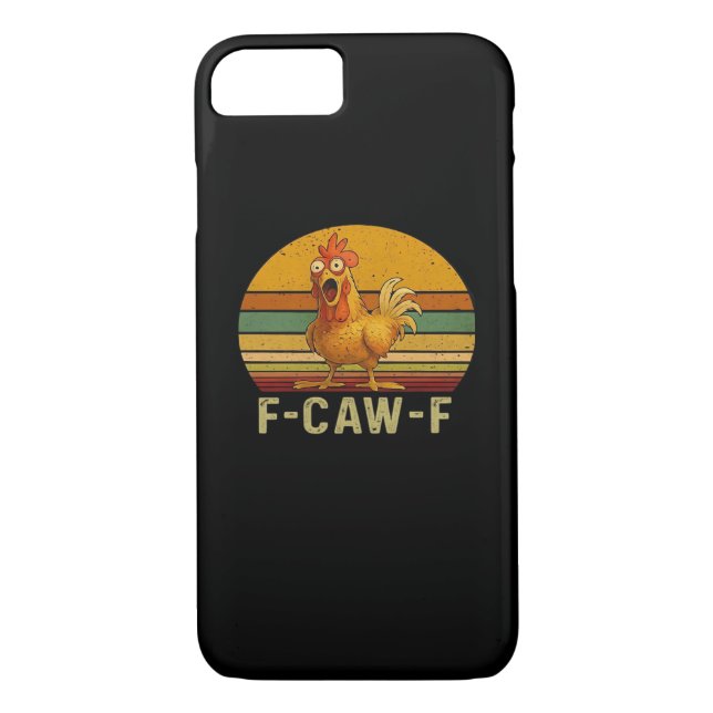 F-Caw-F Chicken Essential Retro Classic Case-Mate iPhone Hülle (Rückseite)