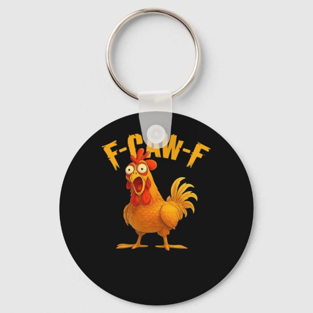 F-Caw-F-Chicken Essential Vintage Cool Schlüsselanhänger (Vorderseite)
