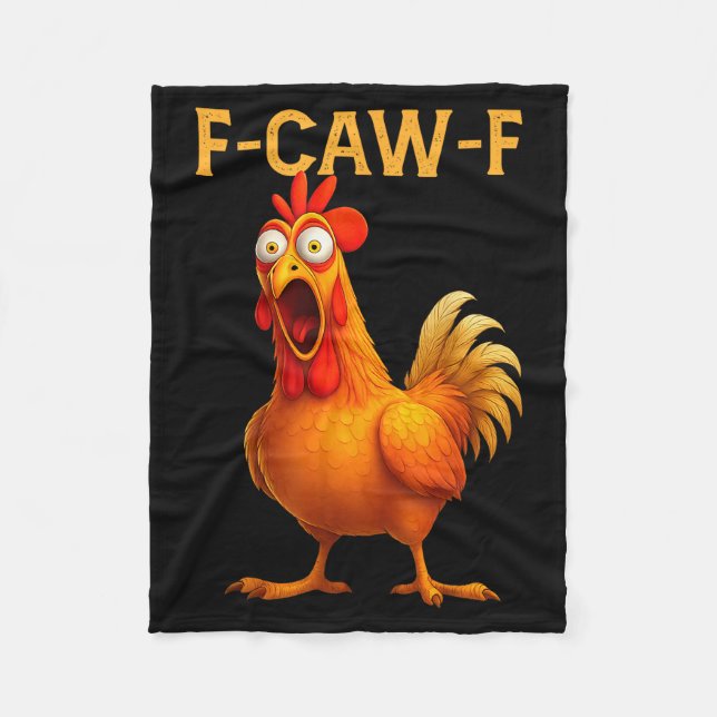 F Caw F Chicken  Fleecedecke (Vorderseite)