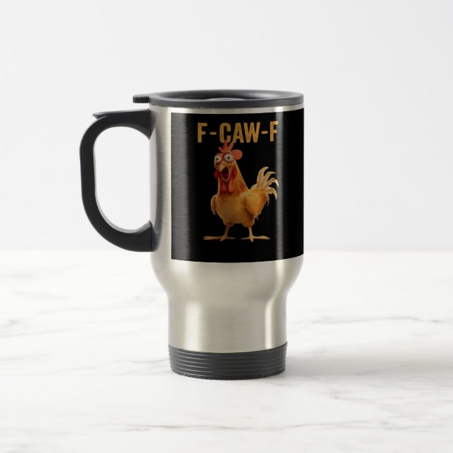 F-Caw-F-Chicken Lustig Trendig Reisebecher (Links)