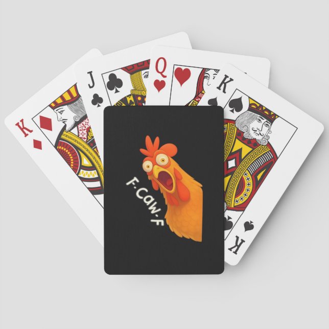 F-Caw-F Chicken Retro Classic Spielkarten (Rückseite)