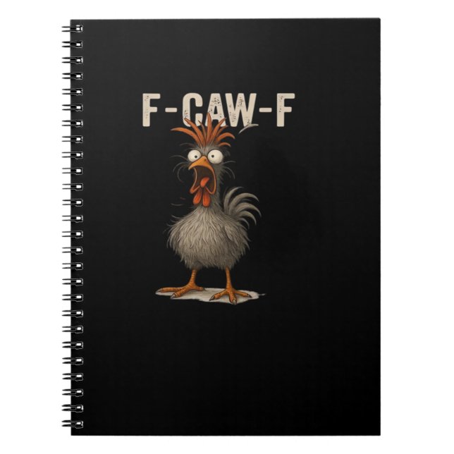 F-Caw-F Chicken Retro Klassiker Notizblock (Vorderseite)