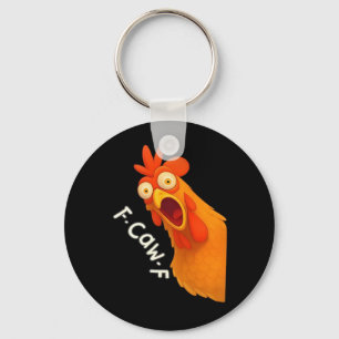 F-Caw-F Chicken Retro Klassiker Schlüsselanhänger