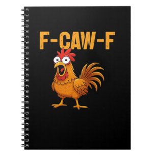 F-Caw-F-Chicken Wesentliches Einfaches Design Notizblock