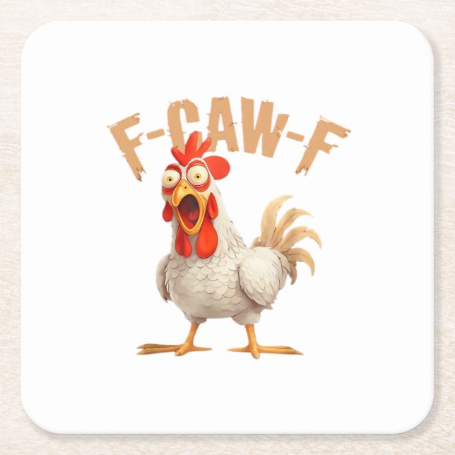 F-Caw-F Classic Aesthetic Style Rechteckiger Pappuntersetzer (Vorderseite)