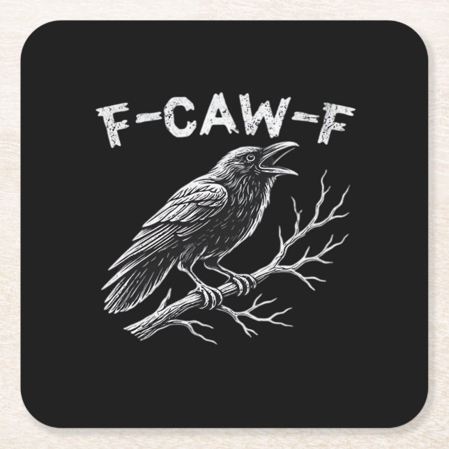 F-Caw-F Classic Retro Style Rechteckiger Pappuntersetzer (Vorderseite)