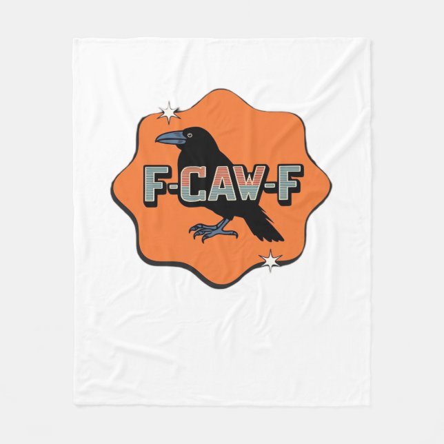 F-Caw-F Classic Trendy Casual Fleecedecke (Vorderseite)