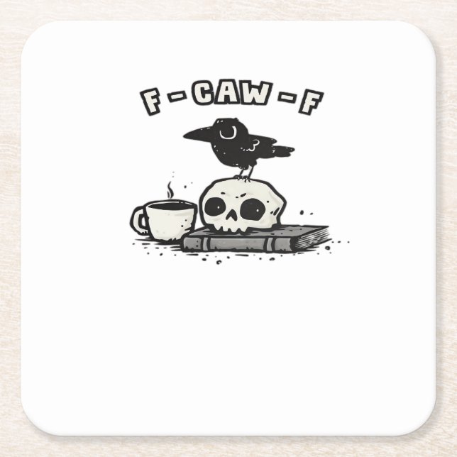 F Caw F Cool Unique Look Rechteckiger Pappuntersetzer (Vorderseite)