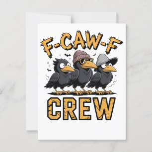 F-Caw-F Crew Funny Matching Cousins Outfit Postkarte