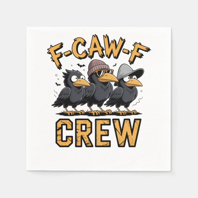F-Caw-F Crew Funny Matching Cousins Outfit Serviette (Vorderseite)