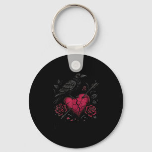 F Caw F Crow Anti Valentinstag Dunkle Gothic Gebro Schlüsselanhänger