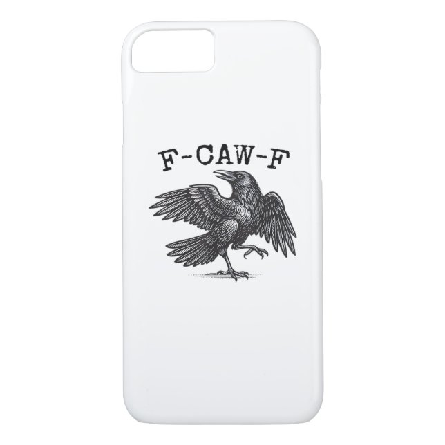 F-Caw-F Crow, Bird Cawing Grunge Cool Unique Case-Mate iPhone Hülle (Rückseite)