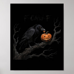F-caw-f Crow Bird Raven Gothic Cawing Grunge Beäng Poster