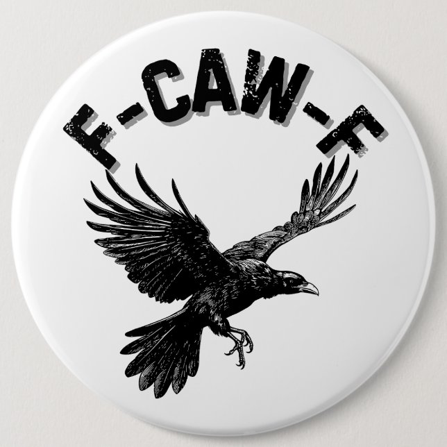F CAW F Crow Button (Vorderseite)