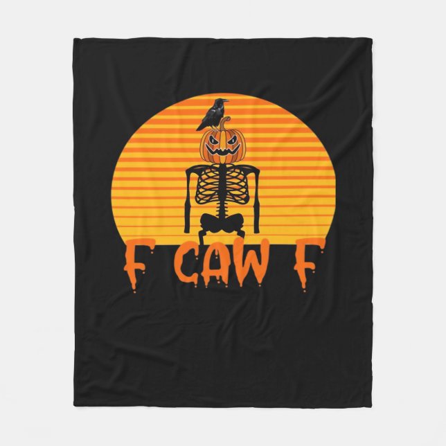 F-Caw-F Crow Classic Aesthetic Casual Fleecedecke (Vorderseite)