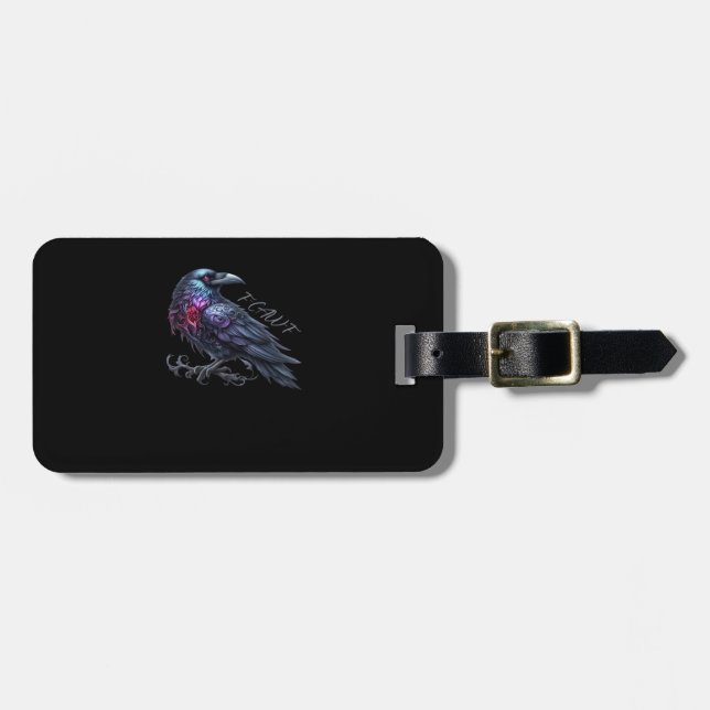 F-Caw-F Crow Classic Retro Style Gepäckanhänger (Vorderseite horizontal)