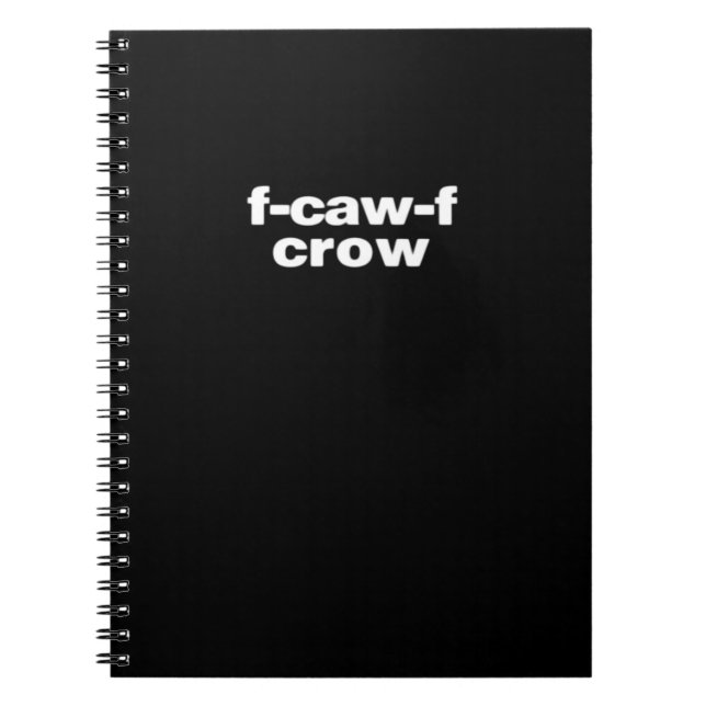 F-Caw-F Crow Funny Crow Retro Classic Notizblock (Vorderseite)