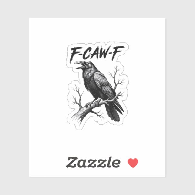 F Caw F Crow Lover Raven Meme Classic Style Aufkleber (Blatt)