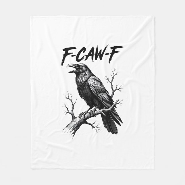 F Caw F Crow Lover Raven Meme Classic Style Fleecedecke (Vorderseite)