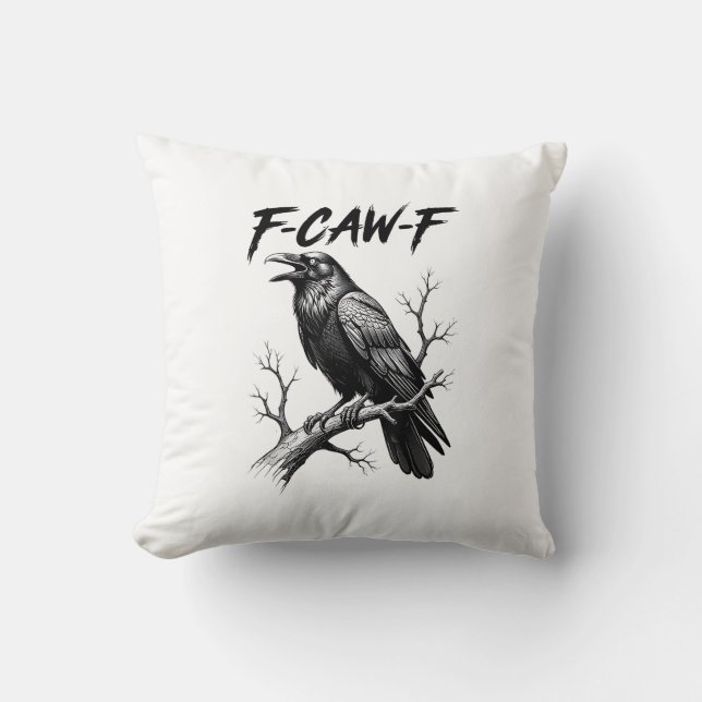 F Caw F Crow Lover Raven Meme Classic Style Kissen (Vorderseite)