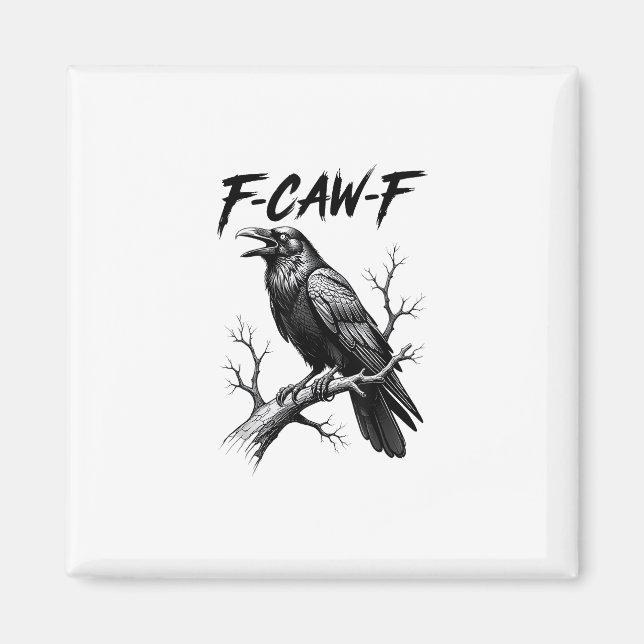 F Caw F Crow Lover Raven Meme Classic Style Magnet (Vorne)