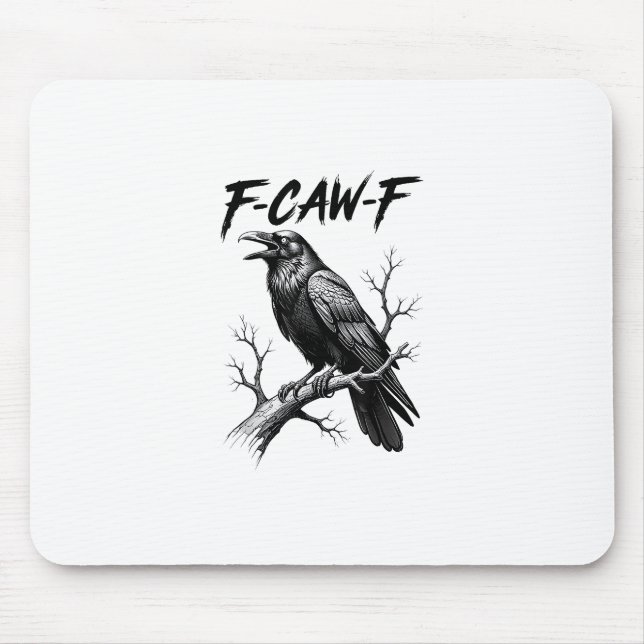 F Caw F Crow Lover Raven Meme Classic Style Mousepad (Vorne)
