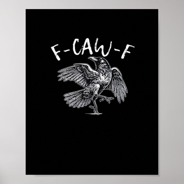 F-Caw-F Crow Retro Classic Poster (Vorne)