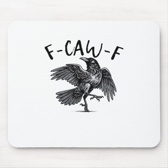 F Caw F Crow Retro Classic Style Mousepad (Vorne)
