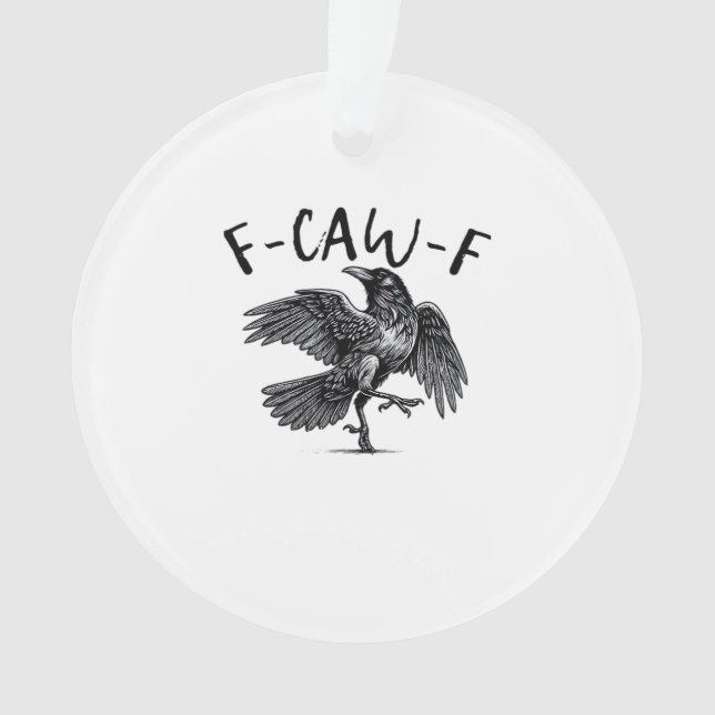 F Caw F Crow Retro Classic Style Ornament (Vorderseite)