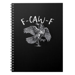F-Caw-F Crow Retro Klassiker Notizblock