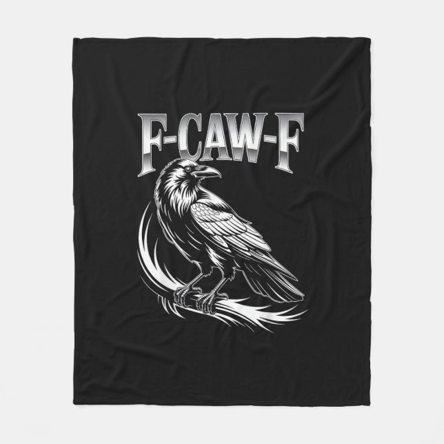 F-Caw-F Crow Womens Trendy Casual Fleecedecke (Vorderseite)