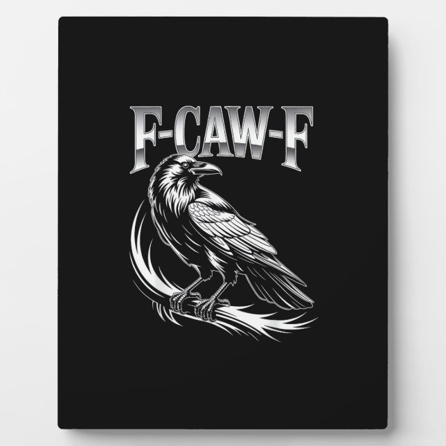 F-Caw-F Crow Womens Trendy Casual Fotoplatte (Vorderseite)