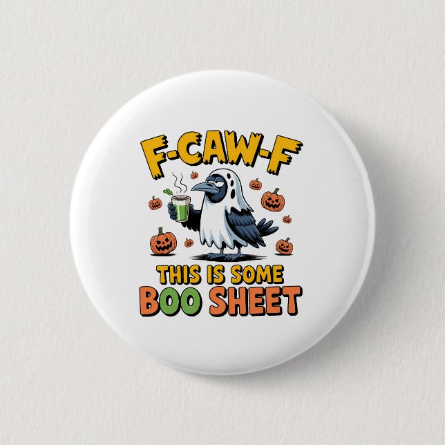F-Caw-F Das ist ein Bootschild, der sonnige Spooky Button (Vorderseite)
