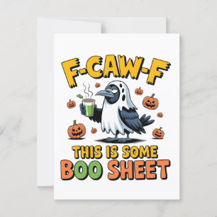 F-Caw-F Das ist ein Bootschild, der sonnige Spooky Postkarte