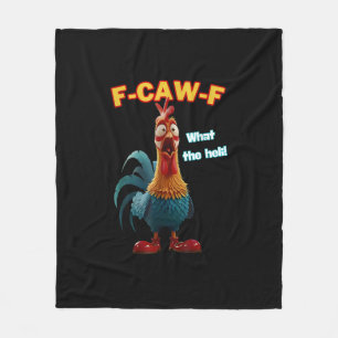 F-Caw-F Das lustige Hühner-Humor F-Caw-F Hahn Fleecedecke