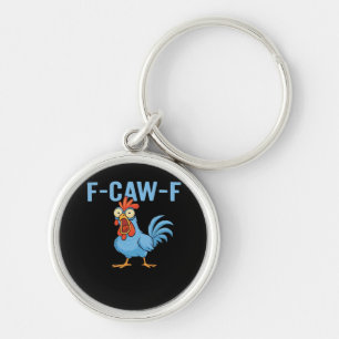 F-Caw-F Fluchende Huhn im klassischen Retro-Stil Schlüsselanhänger