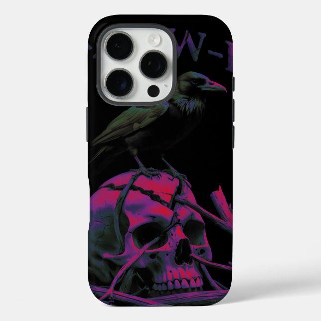 F-Caw-F Funny Black Crow Bird Case-Mate iPhone Hülle (Rückseite)